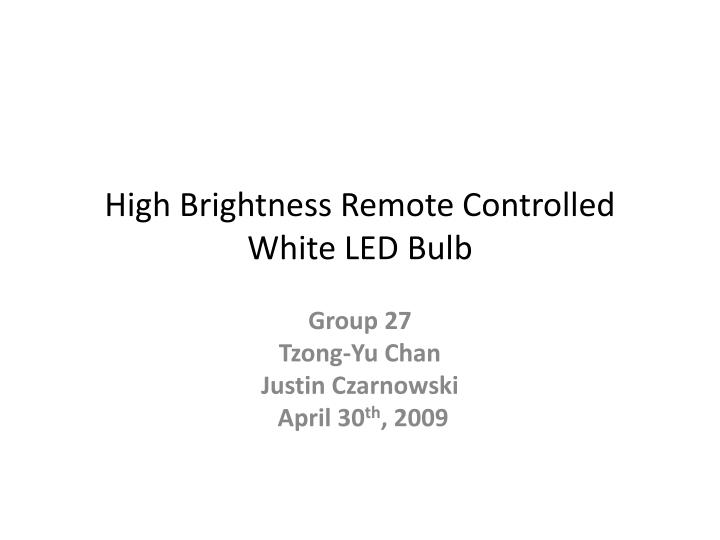 high brightness remote controlled white led bulb