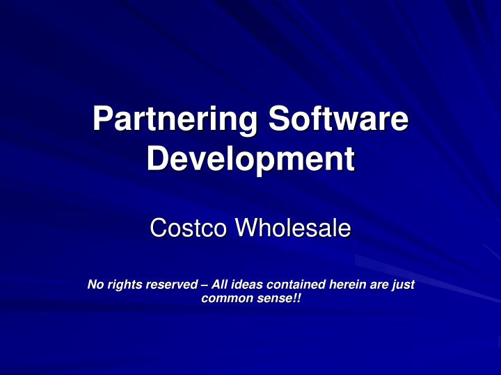 partnering software development
