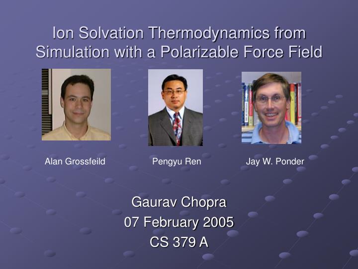 ion solvation thermodynamics from simulation with a polarizable force field