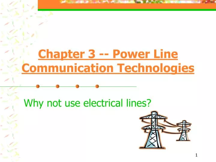 chapter 3 power line communication technologies