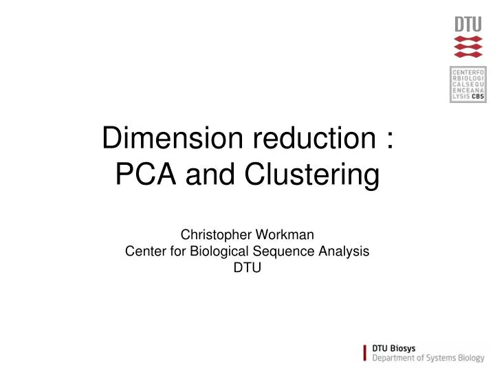 dimension reduction pca and clustering