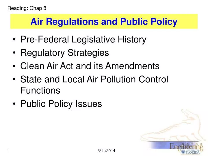 air regulations and public policy