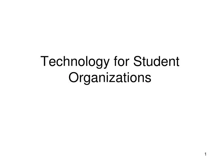technology for student organizations
