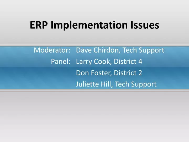 erp implementation issues