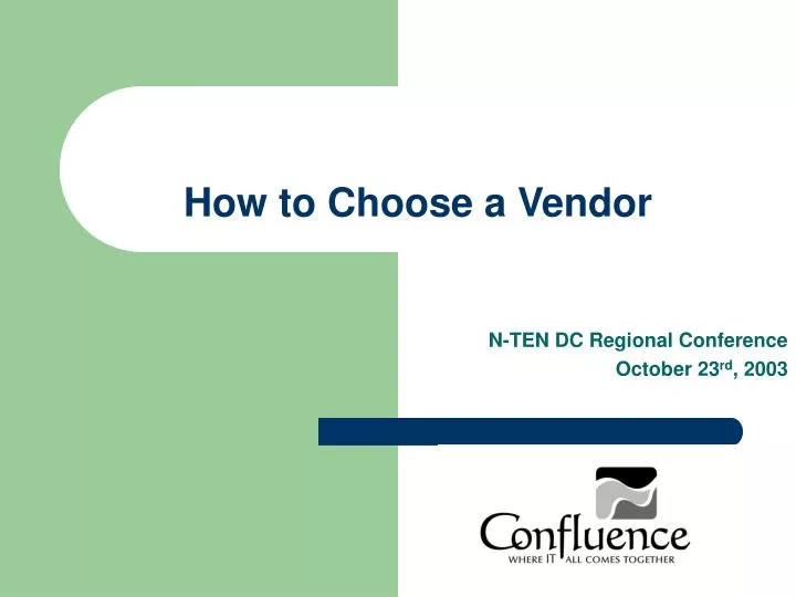 how to choose a vendor