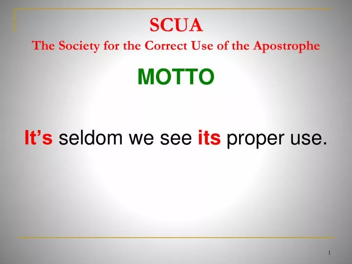 scua the society for the correct use of the apostrophe