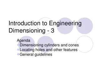 Introduction to Engineering Dimensioning - 3