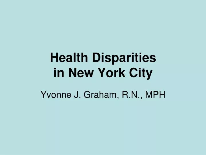 health disparities in new york city