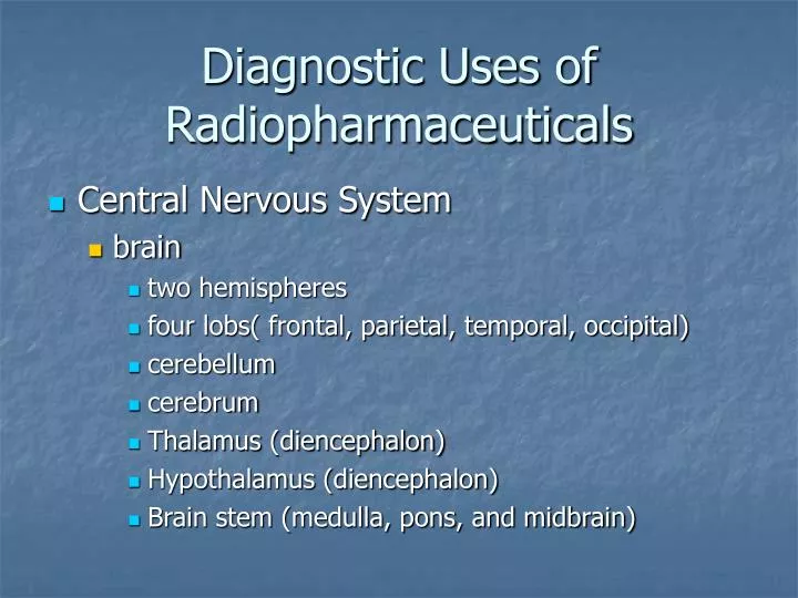 diagnostic uses of radiopharmaceuticals