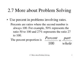2.7 More about Problem Solving