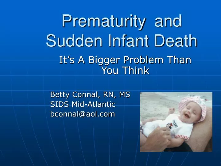 prematurity and sudden infant death