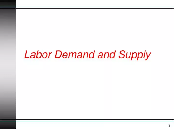 labor demand and supply