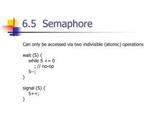 6.5 Semaphore