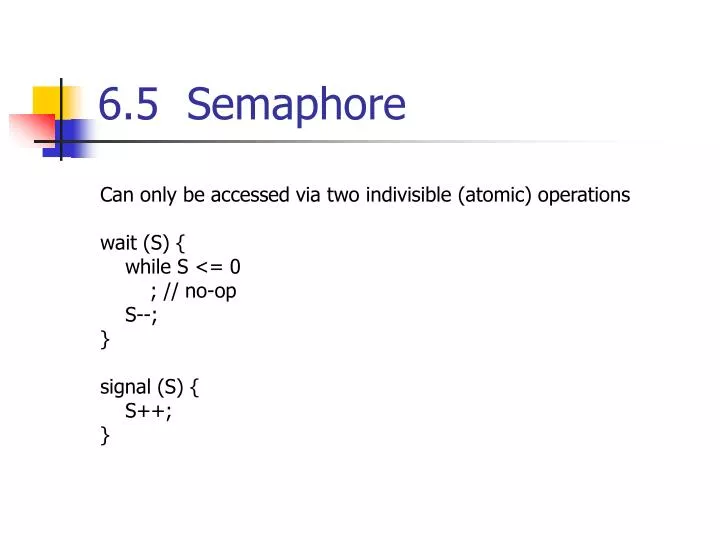 6 5 semaphore