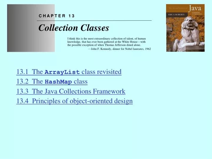 chapter 13 collection classes