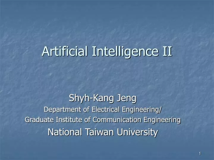 artificial intelligence ii