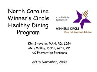 North Carolina Winner’s Circle Healthy Dining Program