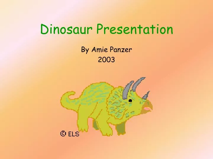 dinosaur presentation