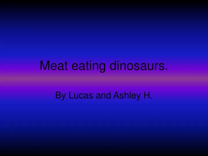 meat eating dinosaurs