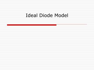 Ideal Diode Model