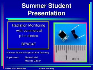 Summer Student Presentation