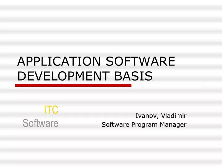 ivanov vladimir software program manager