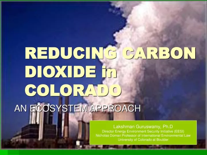 reducing carbon dioxide in colorado