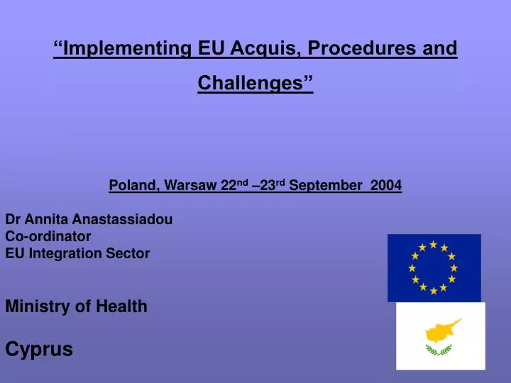 implementing eu acquis procedures and challenges