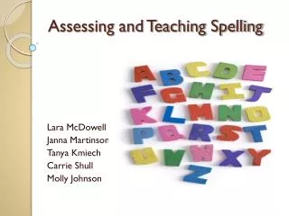 Assessing and Teaching Spelling
