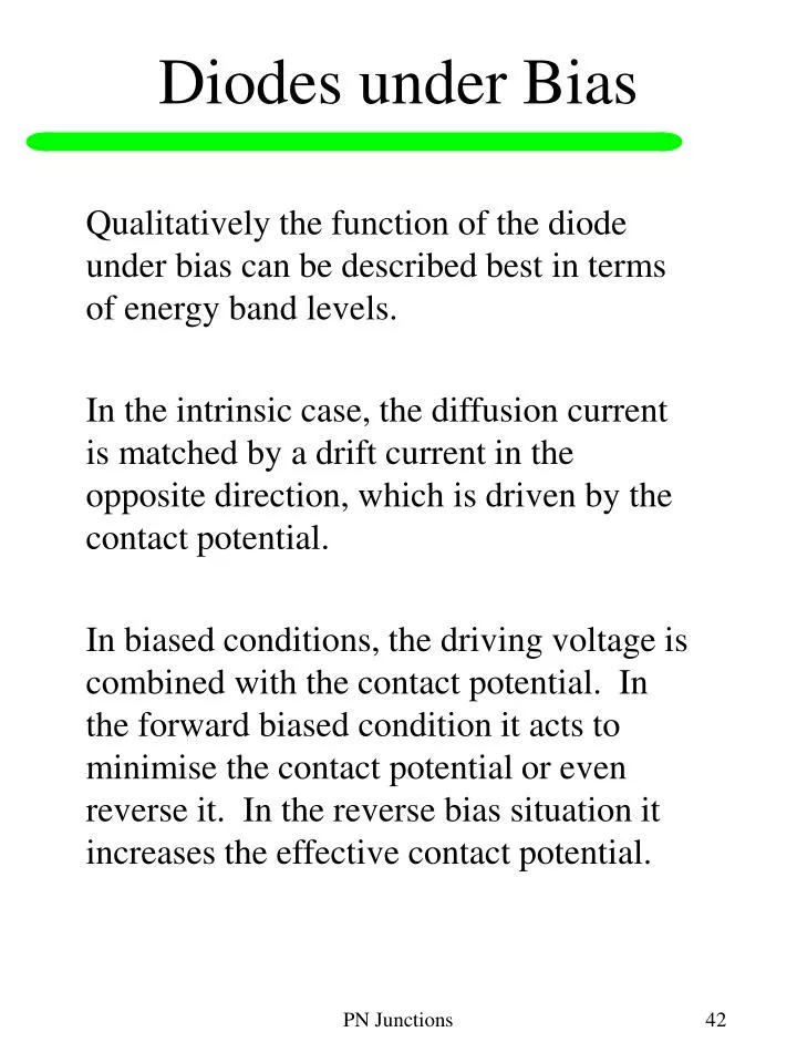 diodes under bias