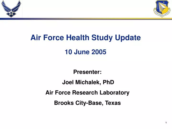 air force health study update 10 june 2005