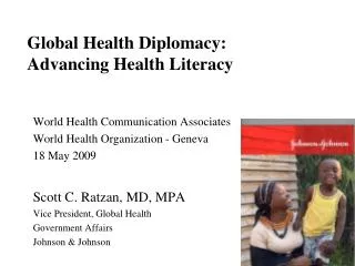 Global Health Diplomacy: Advancing Health Literacy