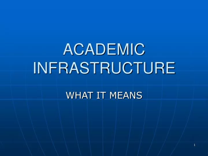 academic infrastructure