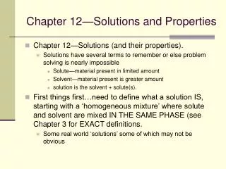 Chapter 12—Solutions and Properties