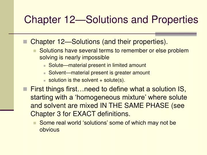 chapter 12 solutions and properties