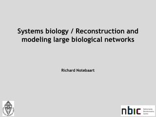 Systems biology / Reconstruction and modeling large biological networks