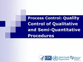 Process Control: Q uality Control of Qualitative and Semi-Quantitative Procedures