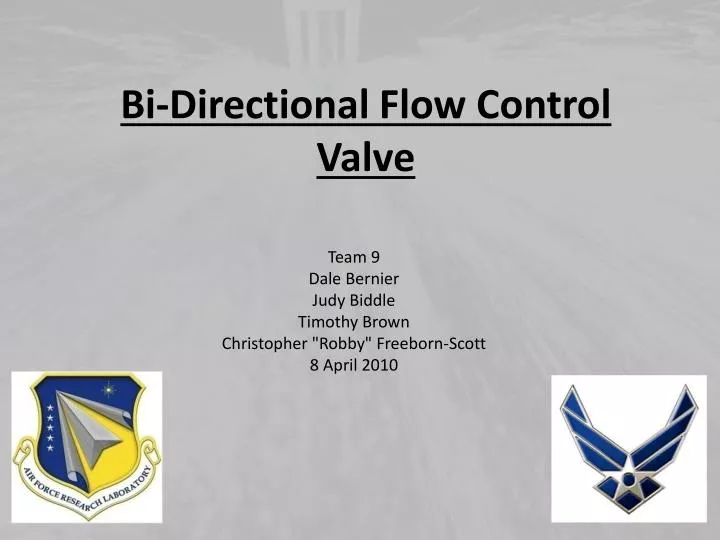 bi directional flow control valve