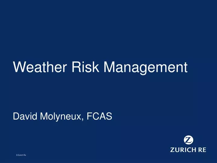 weather risk management