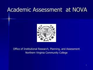 Academic Assessment at NOVA