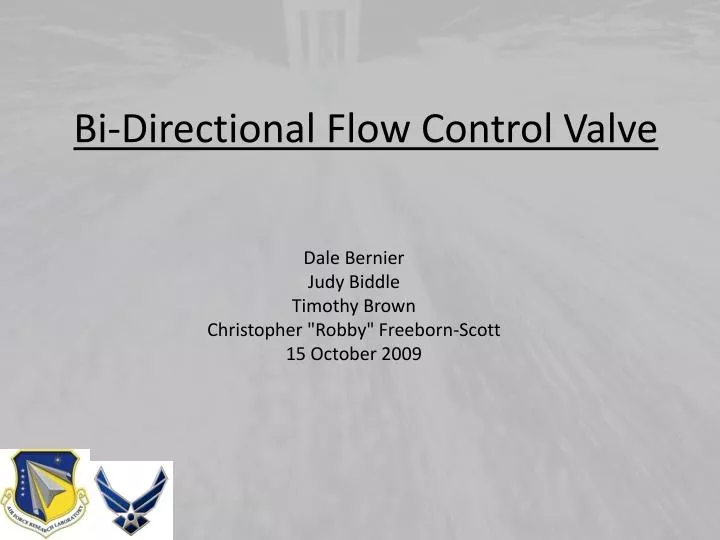 bi directional flow control valve