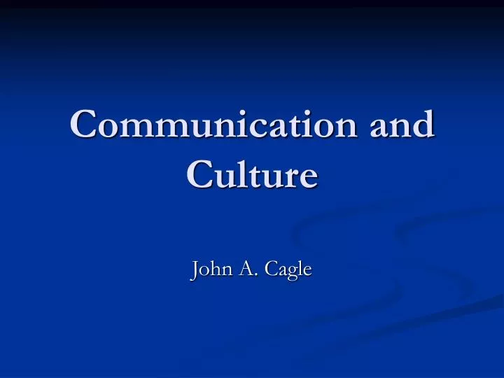 communication and culture