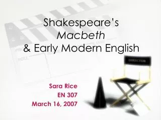 Shakespeare’s Macbeth &amp; Early Modern English