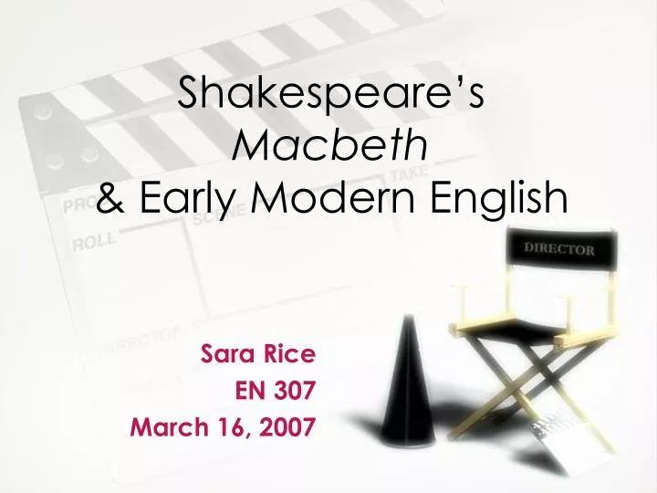 shakespeare s macbeth early modern english