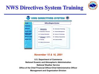 NWS Directives System Training