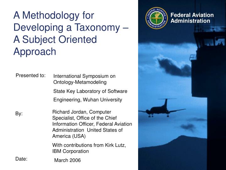 a methodology for developing a taxonomy a subject oriented approach