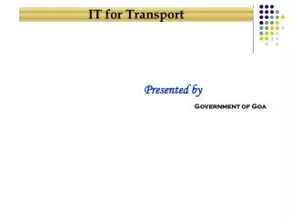 IT for Transport