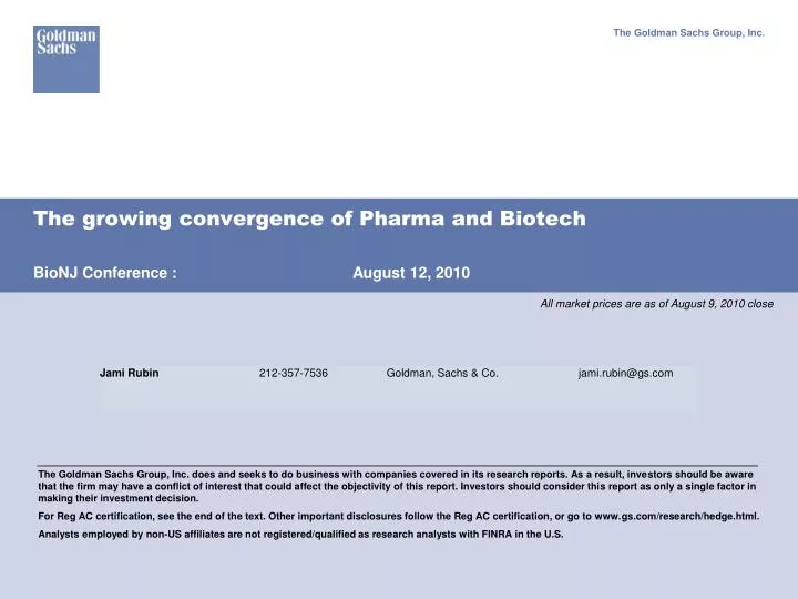the growing convergence of pharma and biotech