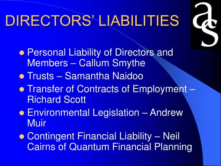 directors liabilities