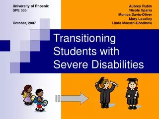 Transitioning Students with Severe Disabilities